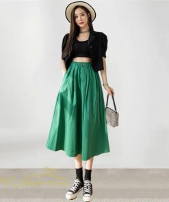 スカート | ハイウエスト ロングレトロ Aライン女性 ボトムス 春秋 夏 お洒落 カジュアル 20代30代40代 通勤 2022 エレガント