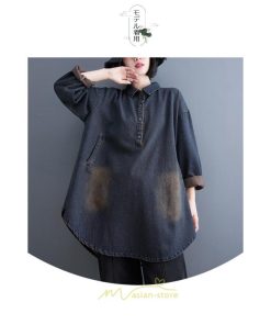 シャツ・ブラウス | デニムシャツワンピ ワンピース ロング 長袖 デニム 送料無料 大きいサイズ マタニティ 体型カバー 春 夏 秋 冬 50代 20代 30代 40代 おしゃれ