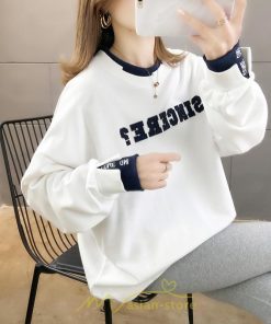 パーカー | トレーナー Tシャツ レディース 長袖 切り替え スウェット ゆったり 韓国風 トップス カジュアル 体型カバー 可愛い お出かけ 楽チン 通勤 通学