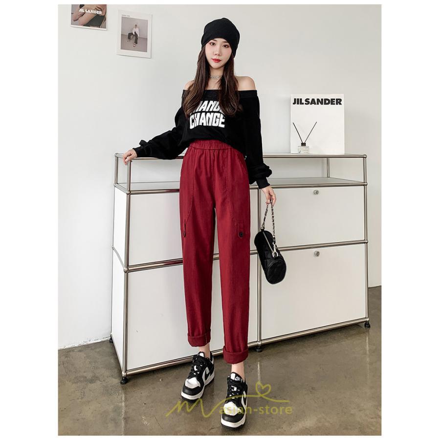 チノ・テーパード・ジョガー・スキニーパン | テーパードパンツ パンツ レディース ボトムス ストレッチ 美脚 コットン ハイウエスト 快適 楽チン 体型カバー 着痩せ 買い物 運動 部屋着 お出かけ スポーツ