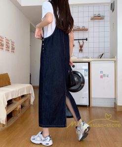 オーバーオール サロペット | レディース レディス ボトムス ジャンバースカート サロペット ロング丈 無地 20代30代40代 ワンピース デニムワンピース 体型カバー 2021 ゆったり ロング