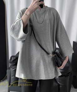 Tシャツ | メンズ 無地 大きいサイズ カットソー 上品 7分袖 サマートップス ゆったり 日常感 メンズスタイル シンプル 体型カバー カッコウイイ