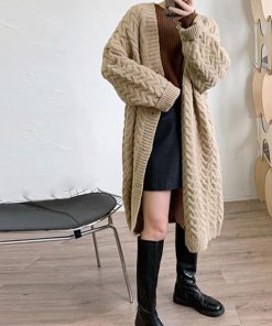 ニット・セーター | ケーブル編みニットカーディガンロング