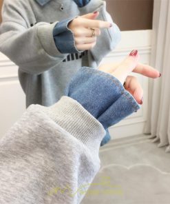 パーカー | トレーナー レディース 秋冬 コーデ 重ね着 切り替え カジュアル 着痩せ スウェット 可愛い 20代30代40代50代 カジュアル お出かけ オーバーサイズ