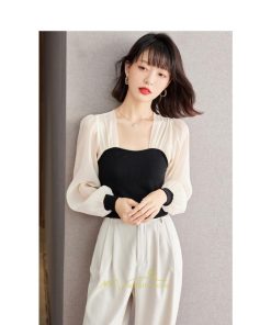 シャツ・ブラウス | ブラウス シャツ 切り替え レディース 春秋  ゆったり 長袖 20代30代40代50代 カジュアル きれいめ オシャレ シフォン 高級感 エレガント フォーマル 通勤