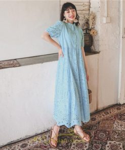 マキシ | リゾートワンピ ビーチウェア リゾート ワンピース レース 夏 秋 大人可愛い リゾート お出かけ 愛されコーデ 流行 お茶会 半袖 女子会 ダンス 学園祭 撮影会