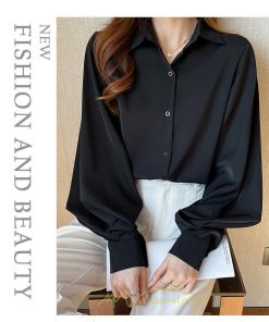 シャツ・ブラウス | ブラウス レディース オフィス フォーマル シャツ 白 開襟 レギュラー 長袖 黒 ホワイト ブラック 通勤 上品 エレガント お出かけ オシャレ オフィス OL