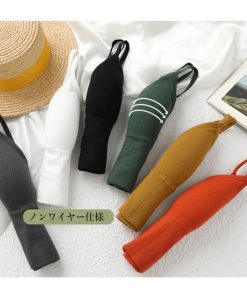 キャミソール | リブレディース 下着 カップ付き タンクトップ インナー ショート丈 Uオープンバック ベアトップブラ 春夏