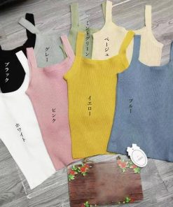 Tシャツ・カットソー | リブニット タンクトップ スクエアネック