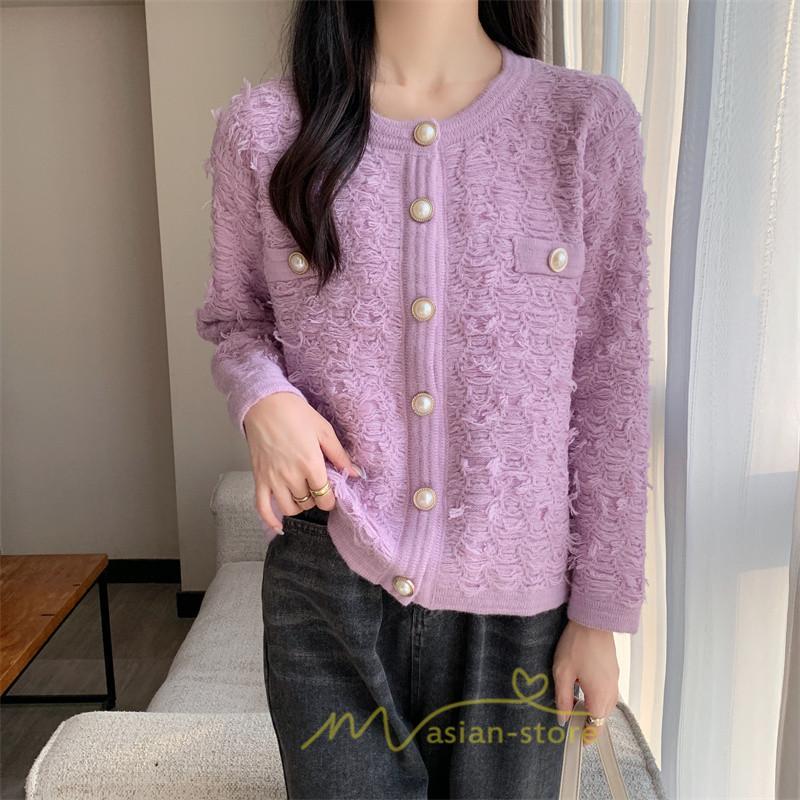 カーディガン | 2022秋冬ニットアウター レディース ニットニット セーター 長袖 羽織り フロントボタン 可愛い トップス 20代40代 通学通勤