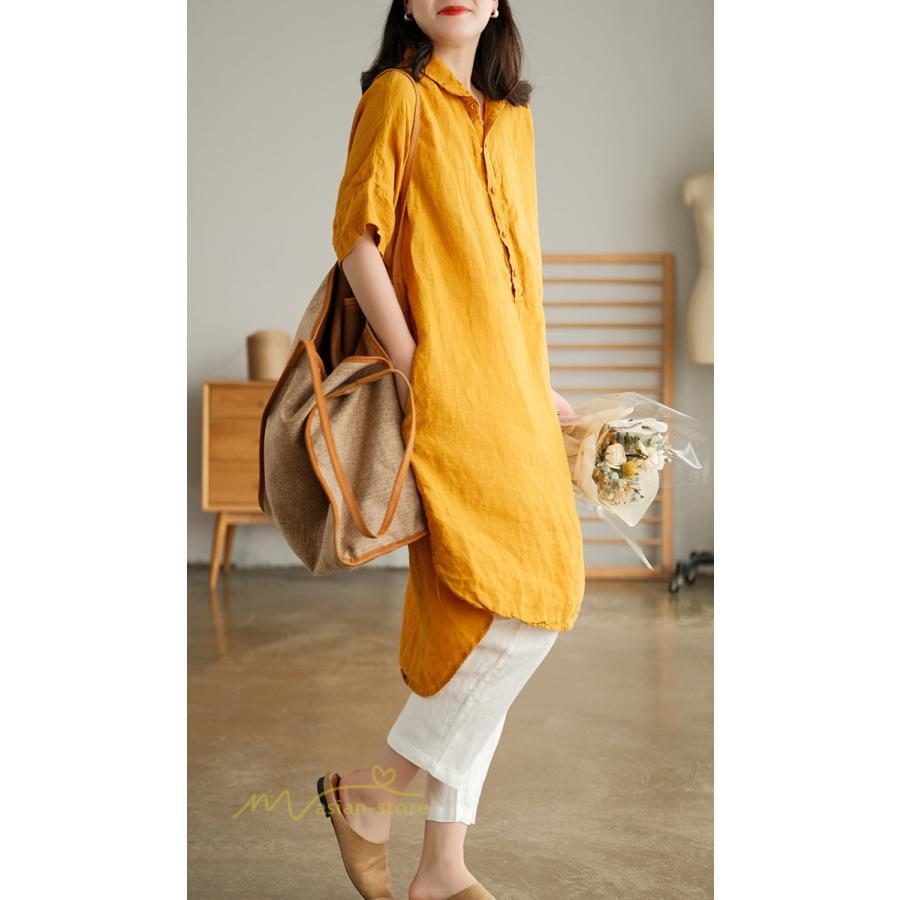 送料無料SALE | ワンピース レディース 夏 カットソー シャツワンピース スカート 麻 綿 大きいサイズ サマー Tシャツ 可愛い 30代 40代 20代 体型カバー ゆったり 送料無料