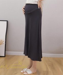 スカート | マタニティレディース Aラインロング丈 マタニティウェア 妊婦服 カジュアル 体型カバー 春 夏 ウエスト調整 ゆったり マタニティ