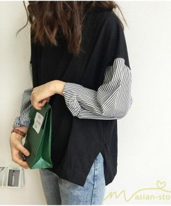 tシャツ・カットソー | Tシャツ レディース カットソー 長袖 シャツ 切り替え 可愛い スリット 体型カバー 夏服 春物 秋物 20代30代40代 トップス 黒 白 シンプル 学生 大人 女の子