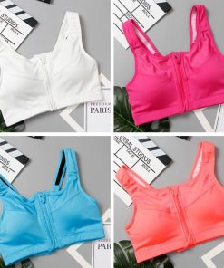 キャミソール | フロントファスナー スポーツブラ 黒