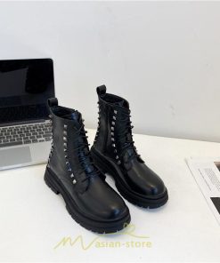 ショートブーツ | ブーツ レディース トレンド ミドル 厚底 袴ブーツ 黒 レースアップ 編み上げ オフホワイト 通勤 オフィス 疲れにくい 歩きやすい あったか 通学