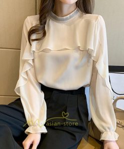 シャツ・ブラウス | ハイネック カフス オフィスカジュアル オケージョン シンプル レディース 春 韓国 ファッション 立ち襟 カジュアル エレガント 通勤OL 優雅 オシャレ 上品 細身