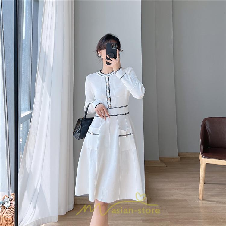 ニットワンピース | ワンピース レディース ニット ワンピース ニット チュニック 膝丈 ロング 長袖 着痩せ 20代30代40代50代 送料無料 秋冬 可愛い 秋冬コーデ