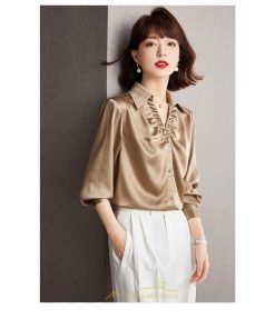 シャツ・ブラウス | ブラウス シャツ レディース トップス フォーマル ｖネック オフィス カジュアル 長袖 あったか 入学式 入園式 卒業式 卒園式 結婚式 母 冬 秋 春 通勤 ママ