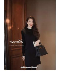 ミディアム | ワンピース ロング ロングワンピース スリム 細身 Vネック スリーブレス 無地 ロング丈 秋冬 レイヤード ノースリーブ