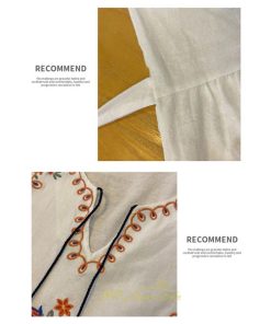 マキシ | ロングワンピース 長袖 花柄 フレア エスニック風 民族風 レトロ調 刺繍 綿麻 リゾート 旅行 レジャー お出かけ 外出 華奢魅せ 着痩せ 女子会 Vネック 同窓会