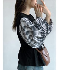 tシャツ・カットソー | Tシャツ 長袖 レディース カジュアル レイヤード カットソー シャツ 異素材 切り替え トップス Tシャツ ブラウス 20代 重ね着 30代 秋物 50代 ゆったり