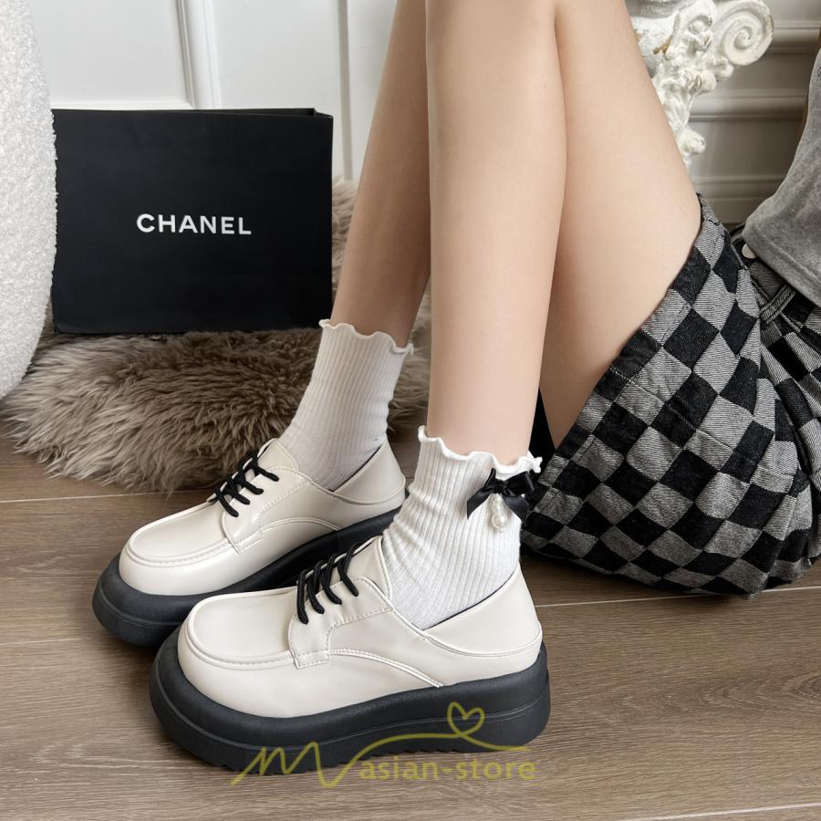 ローファー | ドレスシューズ レディース 靴 合皮 厚底靴 編み上げ 韓国風 歩きやすい 学生靴 通勤 通学 パンプス 春 夏 秋 発表会 入学 卒業 卒園 冬 入園