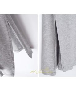 カーディガン | 春物 レディース 無地 カットソー ライトアウター ロング羽織り スリム グレー フェミニン 長袖 柔らか 女の子 20代30代