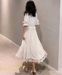 ミディアム | Aラインワンピース レディース ワンピース 着痩せ 上品 半袖 通勤 通学 おしゃれ サマーワンピース 春 夏 上品 レース 30代 20代 通学 40代 Aライン 通勤