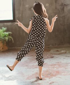 （子供）その他 | キッズ 半袖 キャミソール 女の子 袖なし 夏 子供服 セットアップ ドット柄 シフォン上下セット ベビー服 おしゃれ 洋服【ネコポ