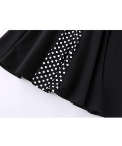 レースワンピース | 7分袖 ひざ丈ワンピ フレアワンピース レディース 大きいサイズ 膝丈ワンピース レース 二次会 通勤 水玉 切り替え パーティー