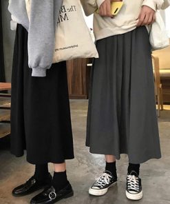 ロングスカート | Aライン フレアスカート黒