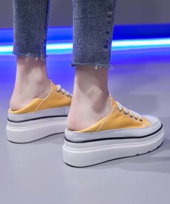 スニーカー | 厚底シューズ キャンバス厚底レディース レースアップ ラウンドトゥ 滑り止めソール ウォーキングシューズ スニーカー スポーツ