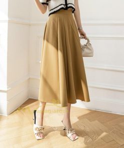 スカート | ハイウエスト ロングレトロ Aライン女性 マキシ丈ボトムス 春秋 夏 お洒落 カジュアル 2022 エレガント 20代30代40代 通勤