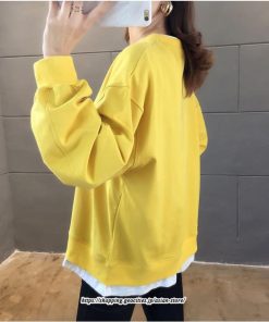 パーカー | 送料無料 重ね着 トレーナー レディース レイヤード フェイクレイヤード カットソー スウェット アルファベット刺繍 体型カバー トップス 長袖