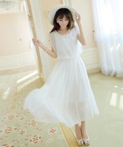 マキシ | プリーツワンピース 半袖ワンピース 夏物 無地 フレアワンピース 可愛い お呼ばれワンピース パーティー ミモレ丈 20代30代40代 女っぽい ロング フェミニン