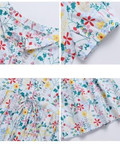 ミディアム | ワンピース レディース 花柄 サマーワンピース 半袖 シャツワンピース 夏 30代 40代 きれいめ プリント おしゃれ 膝丈 ミディアムワンピース 大きいサイズ