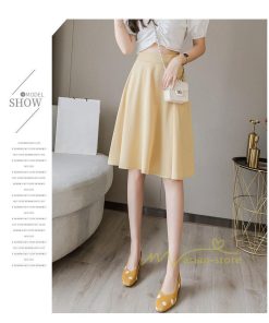 スカート | 膝丈 春秋 無地 フレアレディース ミディアム丈 ペンシルミモレ 黒 大人 20代 30代 40代 上品 OL エレガント 母 ママ