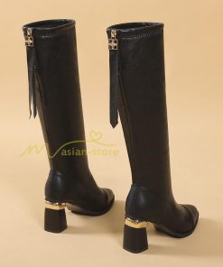 ロングブーツ | ブーツ ヒール カジュアル レディース 靴 シューズ お出かけ 秋冬 ロング丈ブーツ ジョッキーブーツ 春秋冬 美脚 黒靴 太ヒール 大人
