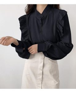 シャツ・ブラウス | ブラウス レディース きれいめ 40代 春秋 上品 無地 ブラウス 長袖 ゆったり オシャレ 韓国風 通勤 大人 着痩せ 50代 バルーンスリーブ 30代 韓国ファッション