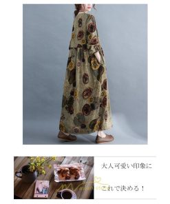 マキシ | ワンピース 夏秋 長袖 コットン お出かけ 長め丈 花柄 フラワー 大きいサイズ ロング丈 ロングワンピ ぽっちゃり 快適 お洒落 着痩せ 2022新作 華奢見え