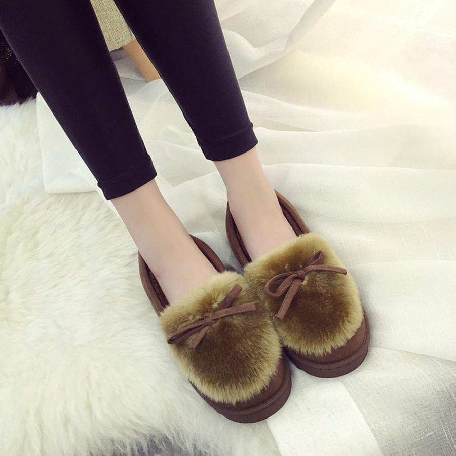 パンプス | 秋冬 レディース 痛くない パンプス ムートン ボア ぺたんこ