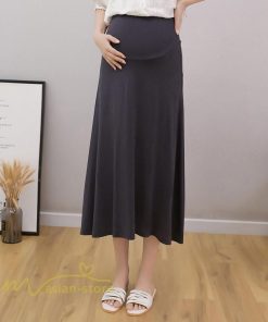 スカート | マタニティレディース Aラインロング丈 マタニティウェア 妊婦服 カジュアル 体型カバー 春 夏 ウエスト調整 ゆったり マタニティ
