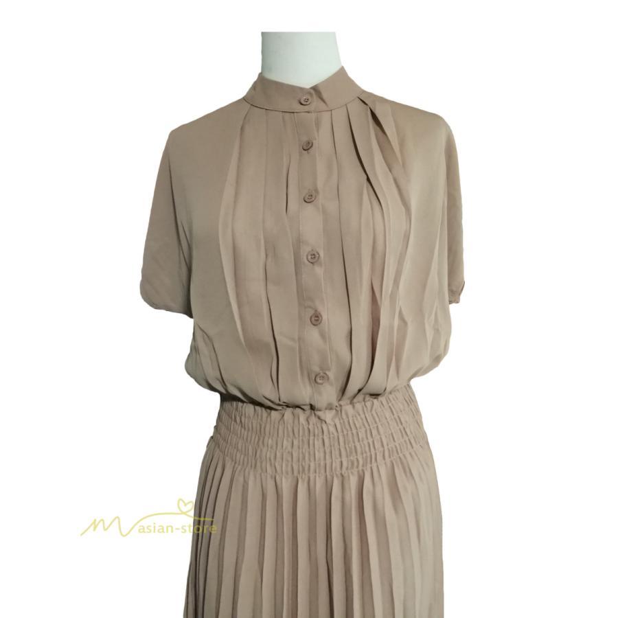 送料無料セール | 夏ワンピース プリーツワンピース 半袖 揺れる 大人 可愛い ロングワンピース レディース ワンピ 50代60代 パーティードレス ママワンピース 30代40代 無地