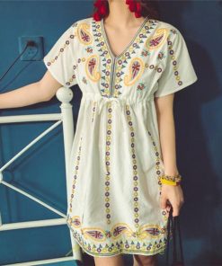 ミニ丈 | ワンピース ミニワンピース 膝上 レディース 夏 綿麻 きれいめ カジュアル 膝丈 Aライン おしゃれ 大人 可愛い セクシー Vネック 緑 赤 半袖 白 新作 上品