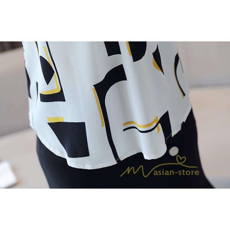 在庫ある | 短納期ブラウスレディースシャツ シフォンブラウス ビジネスカジュアルシャツトップス オフィスブラウス フォーマルシャツ 薄手 通学通勤 プリント 春夏衣装