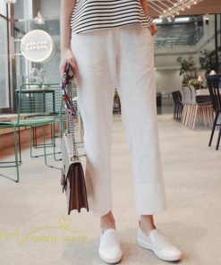 ワイドパンツ | パンツ レディース ロング丈 コットン 麻混 カジュアル 無地 40代 50代 リネン 夏 秋 カジュアル ロングパンツ 大きいサイズ 30代 20代 3色 上品
