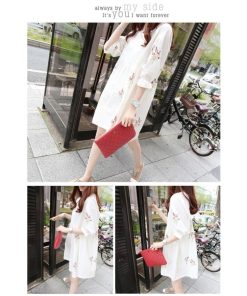 マタニティ | ワンピース 五分袖 授乳服 2type Aラインワンピース ギャザー 刺繍 可愛い 妊婦 妊娠 大人 産前産後 膝上丈ワンピース ヨコファスナー ママ