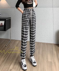 ワイドパンツ | レディース パンツ ゆったり 秋冬 コーデ カジュアル チェック柄 20代 30代 着痩せ 体型カバーロング丈 お出かけ ウエストゴム 50代 40代