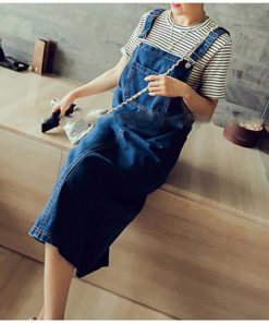 ひざ丈スカート | サスペンダー デニム スカート サロペットスカート レディース オーバーオール
