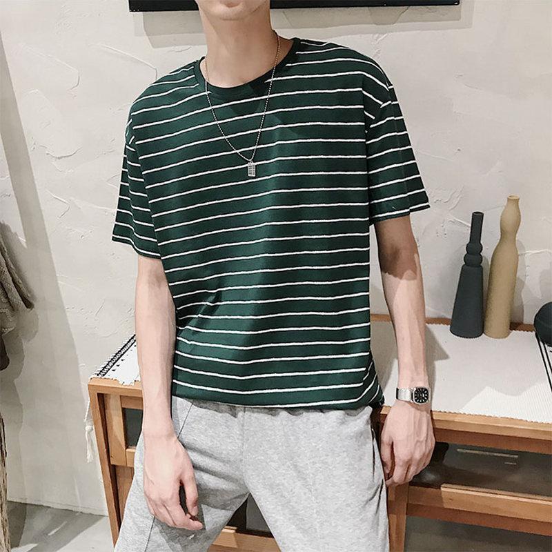 Tシャツ | カットソー メンズ 半袖 ボーダー メンズトップス 新作 夏服 サマークルーネック カジュアル 大きいサイズ 20代 40代 シンプル 30代